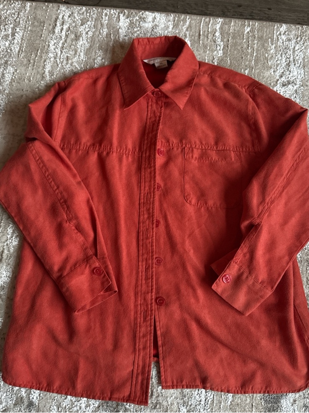 Women’s Red Button-Down Shirt